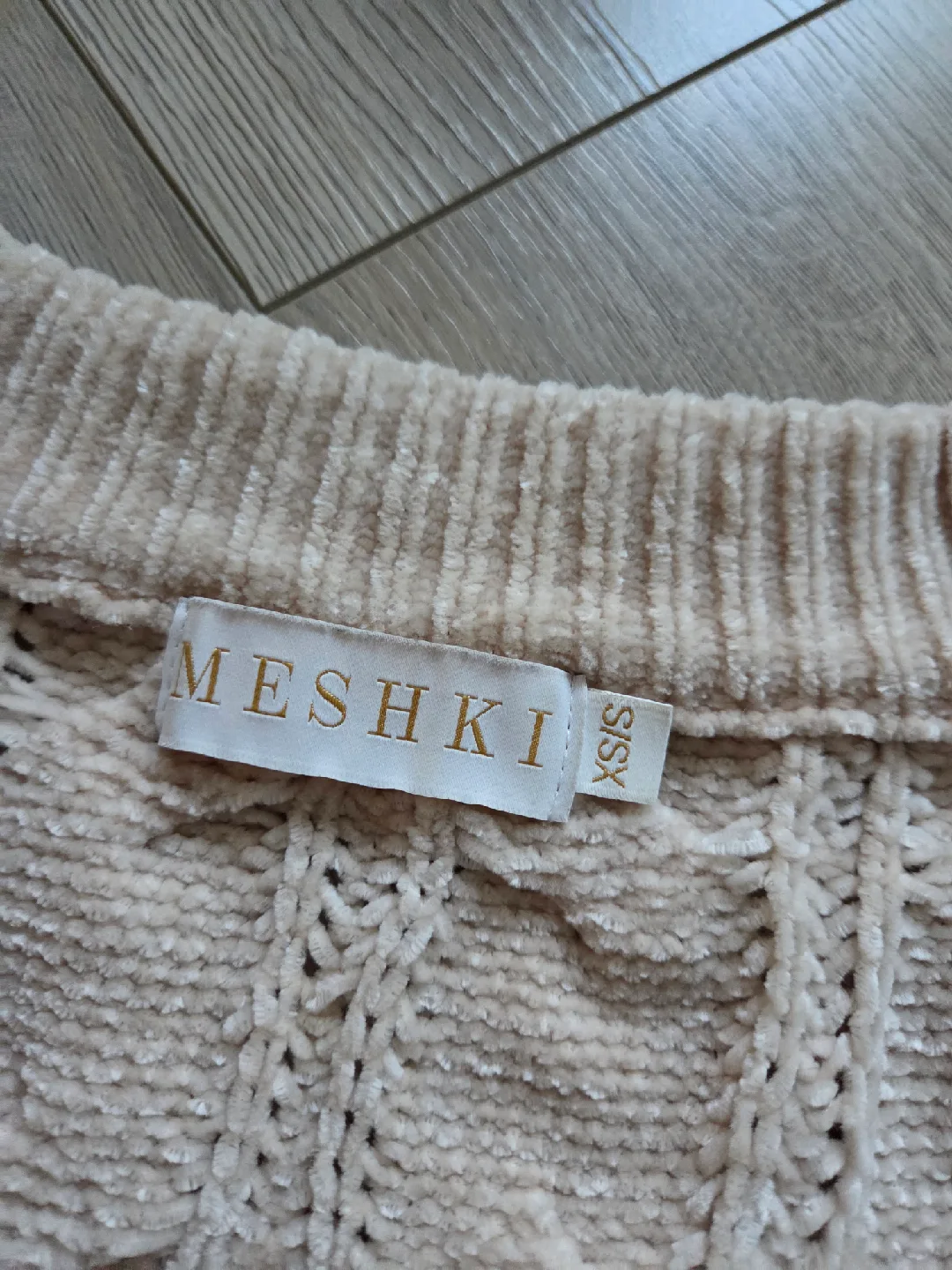 Beige Cable Knit Fuzzy Cardigan image indicator(3)