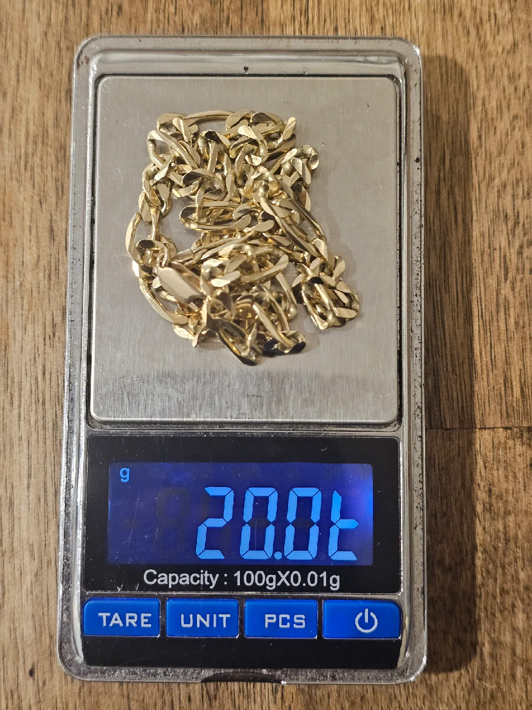 10K Gold Figaro Chain - 20 grams, 24 inches