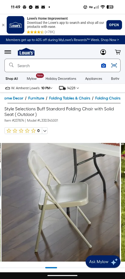 Set of 2 Beige Folding Chairs image indicator(8)