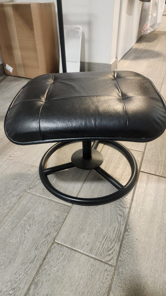 Black Swivel Ottoman Foot Rest - photo 2