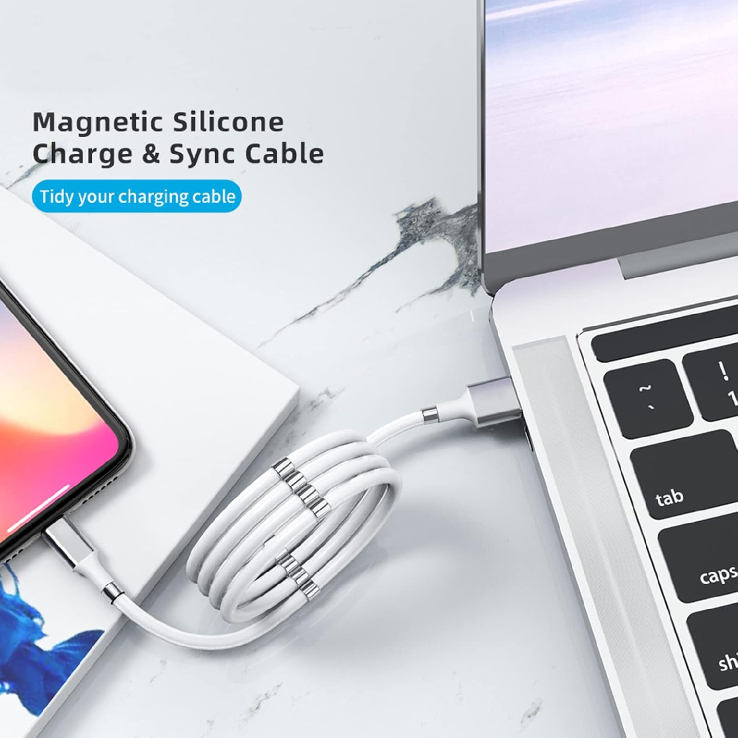 Magnetic Charging Cable,(3FT) Super Organized Charging Magnetic - photo 5