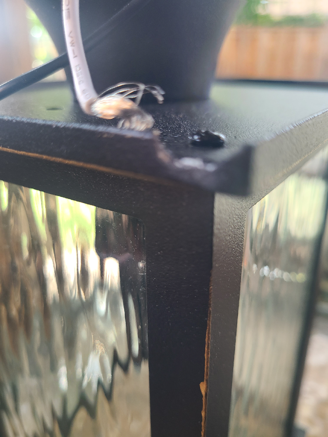 Outdoor Black Metal & Glass Lantern - photo 3