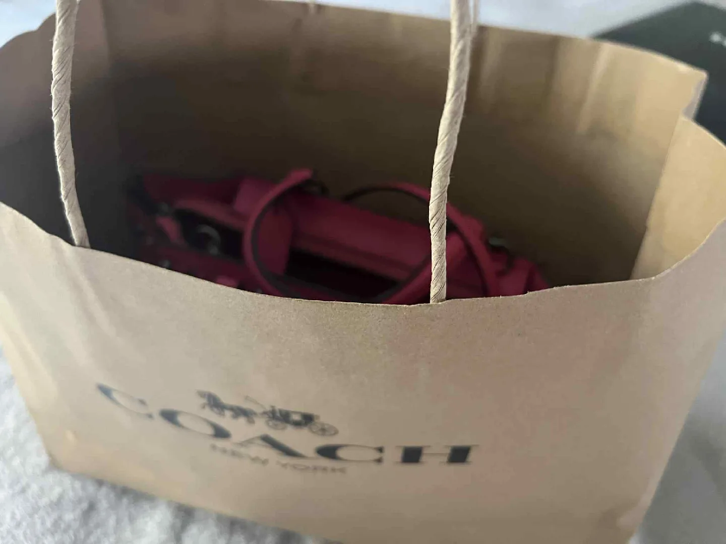 Coach Pink Leather Satchel Bag image indicator(7)