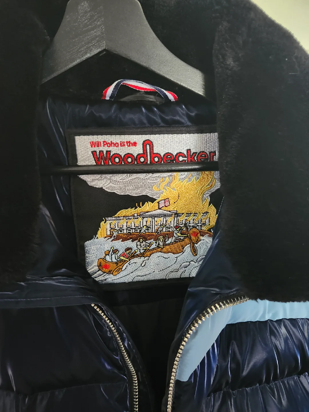 Woodbecker Puffer Jacket - Blue image indicator(2)