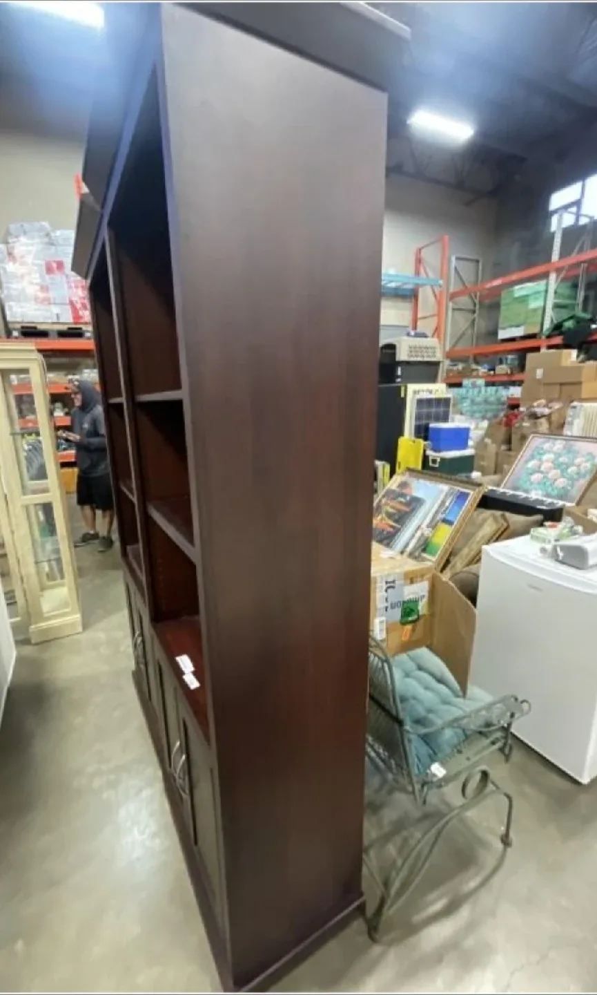 2 PC SOLID WOOD LIBRARY BOOKSHELVES image indicator(3)