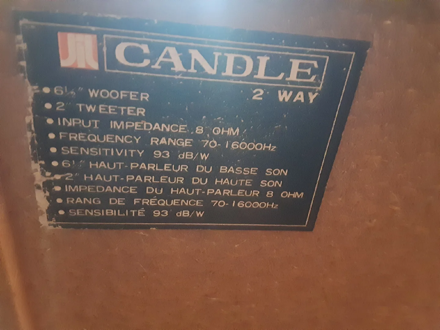 vintage pair Candle 2-Way Speakers image indicator(3)