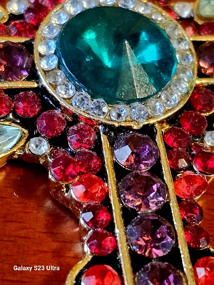 Vintage Jeweled Cross Pendant( museum piece image indicator(9)