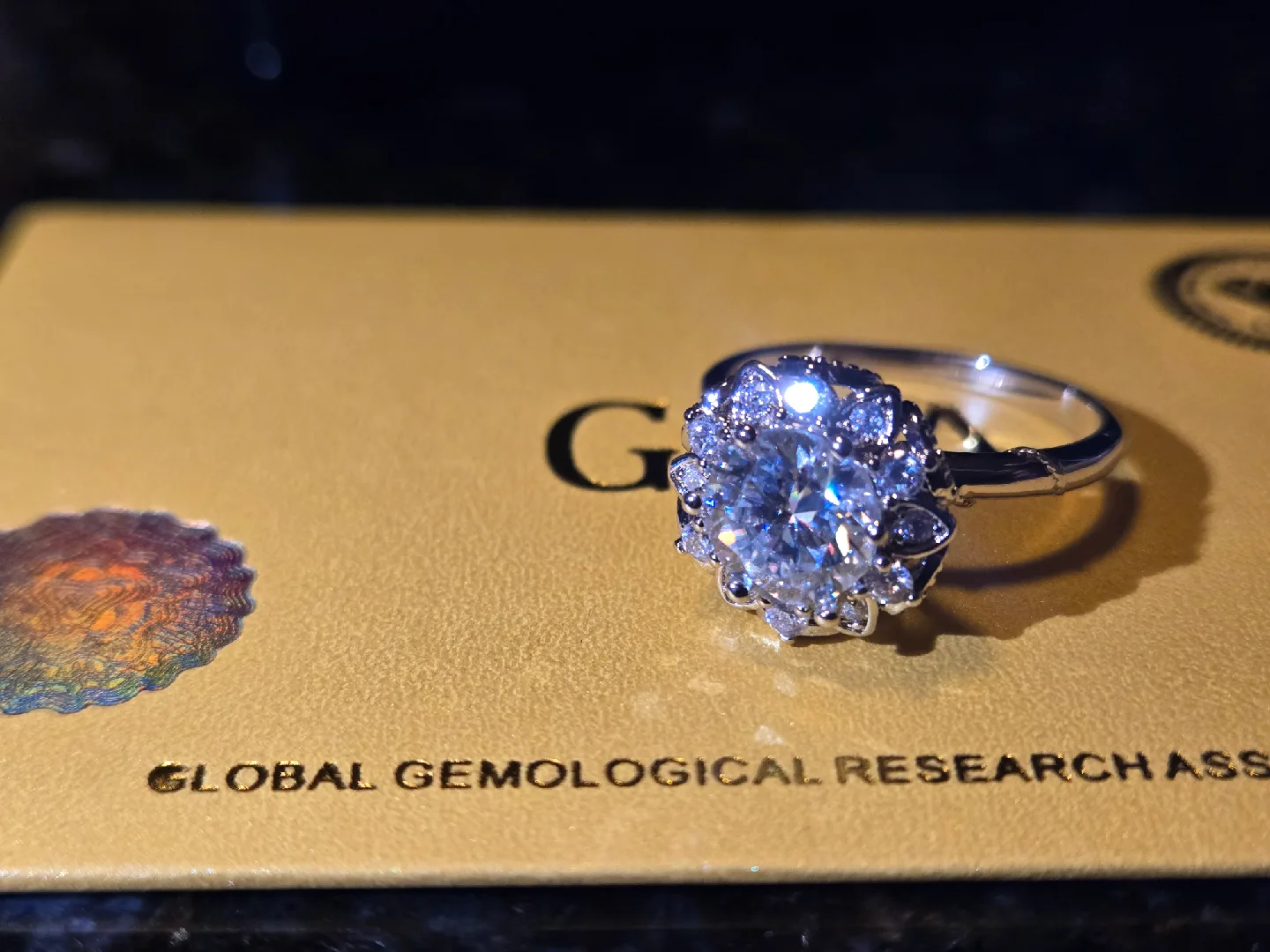 2.0 CT Moissanite Diamond Ring size 9 image indicator(6)