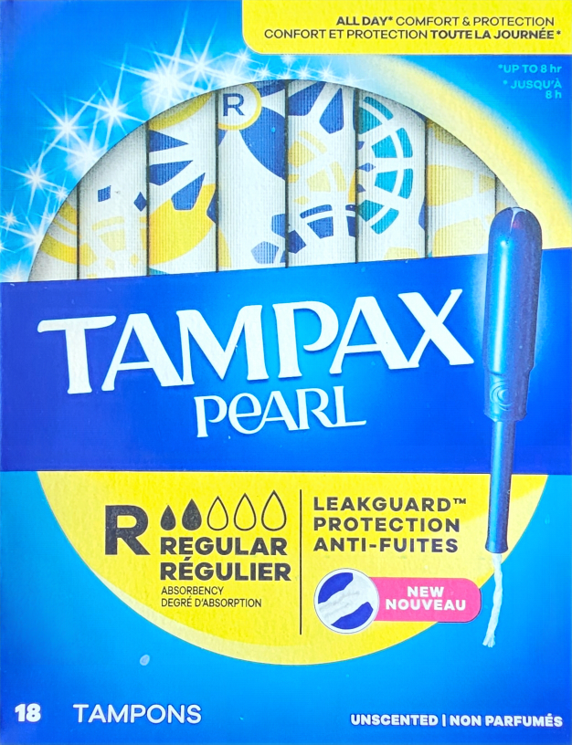 Tampax Pearl Regular Tampons, 18 Count