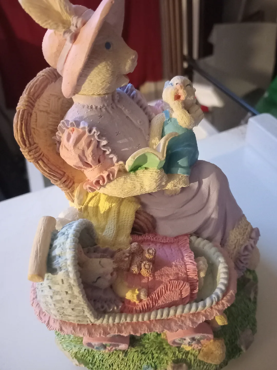 Rabbit Figurine with Baby music box image indicator(2)