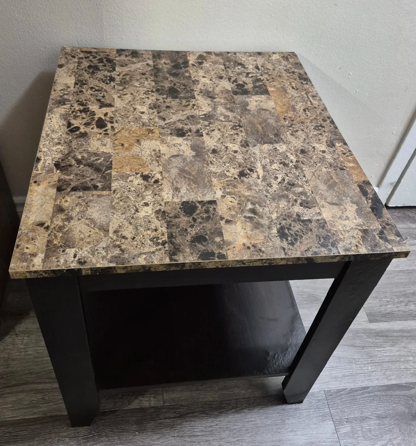 End  Tables 2 with Marble-look Top & lamp image indicator(2)