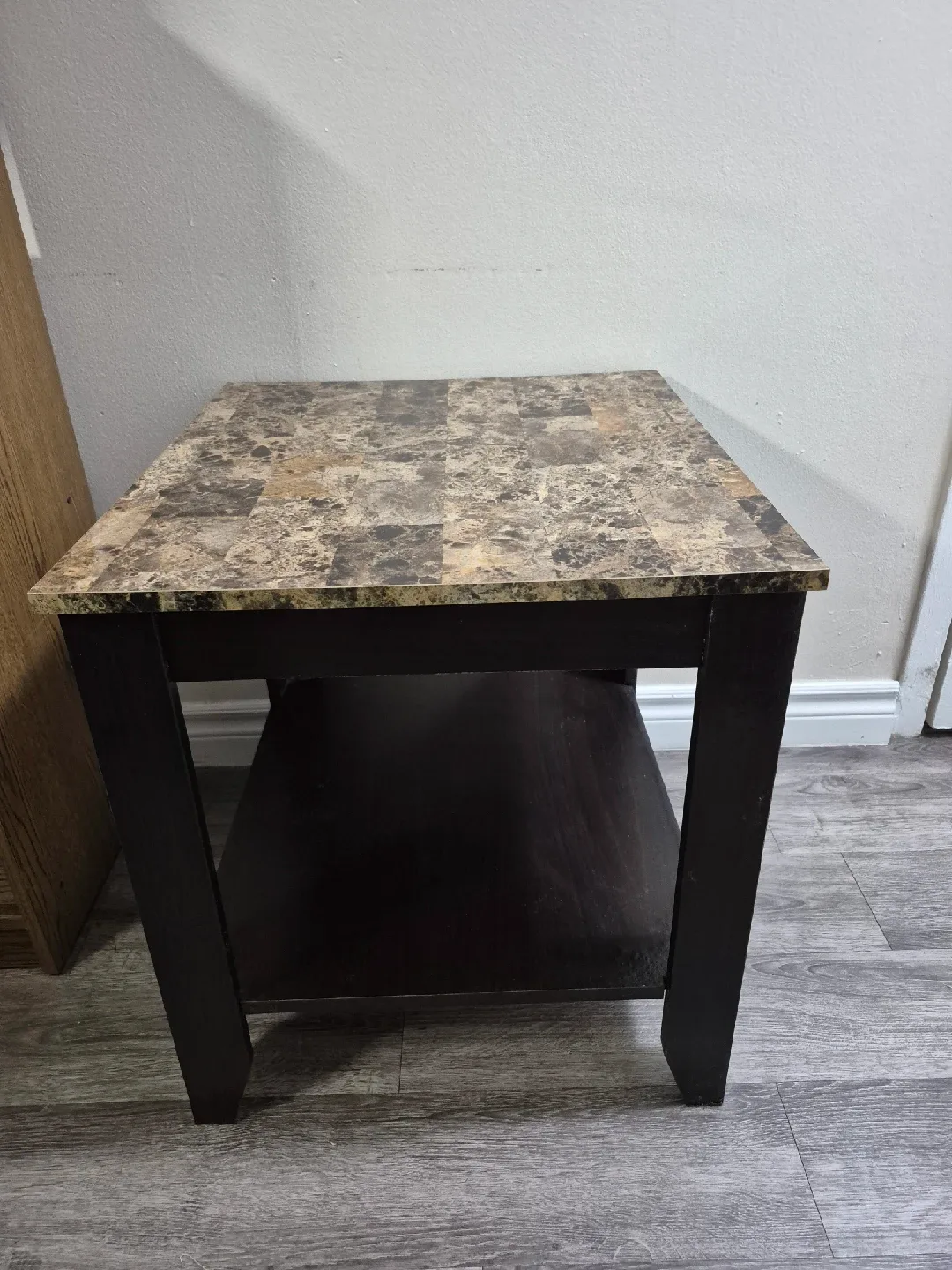 End  Tables 2 with Marble-look Top & lamp image indicator(4)