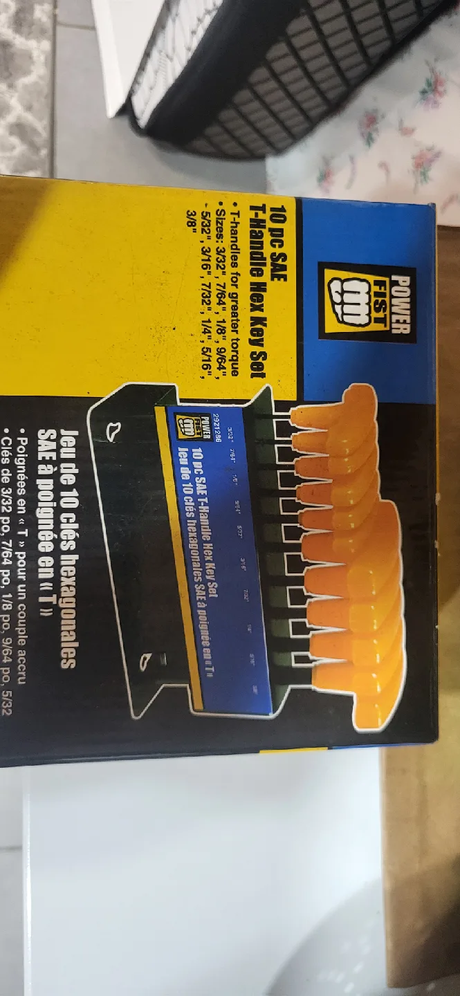 Power Fist 10 pc SAE T-Handle Hex Key Set image indicator(2)