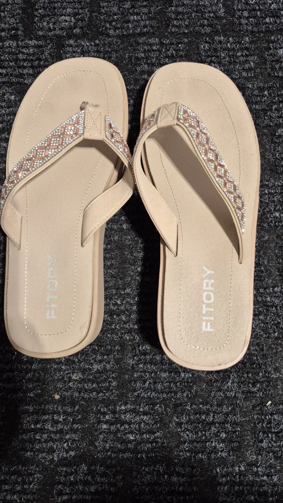 Fitory Beige Flip Flops image indicator(6)