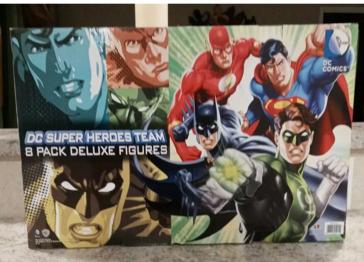 Rare New DC Super Heroes Team 8 Pack Deluxe Figures - photo 2