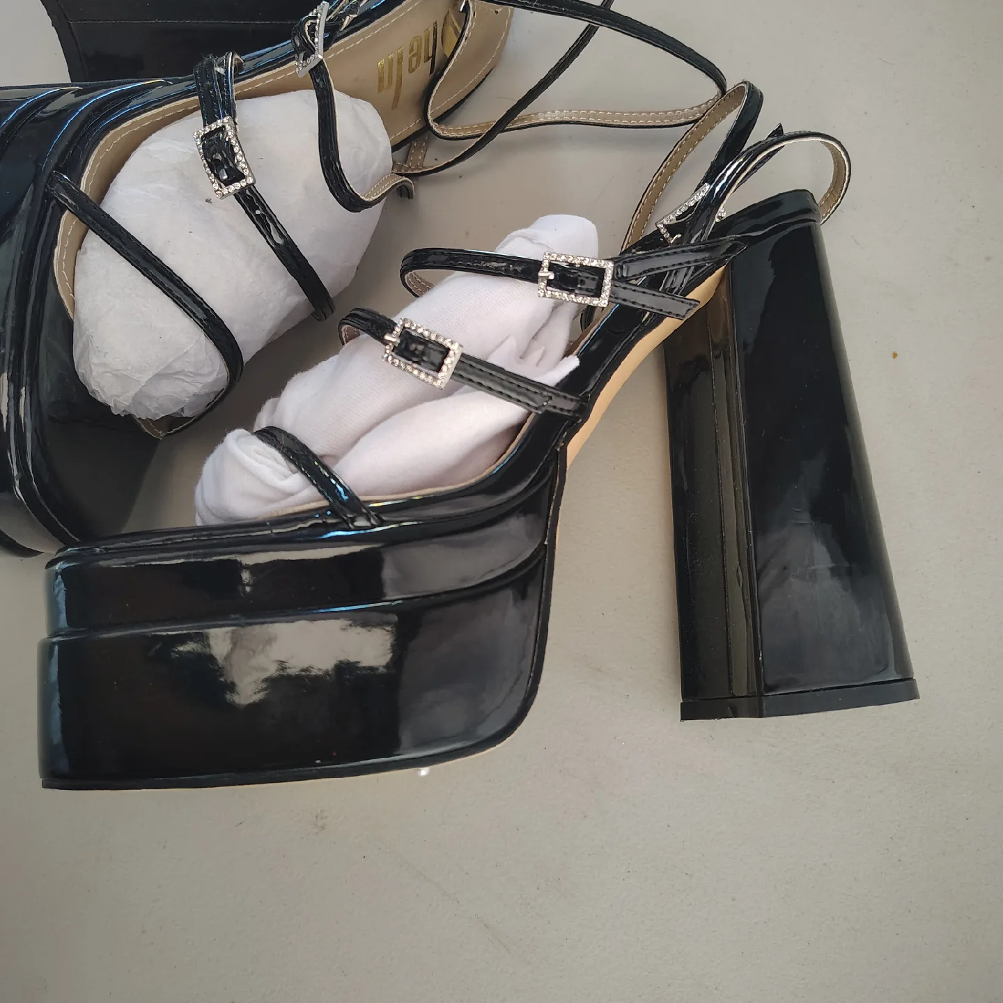 Shein Black Platform Heels - Size 7.5 image indicator(2)