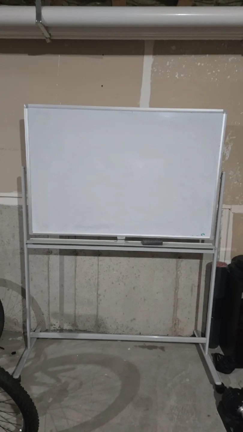 2-Sided Magnetic Whiteboard with Stand