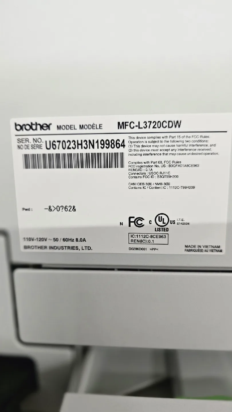 Brother MFC-L3720CDW Colour Laser Printer image indicator(2)