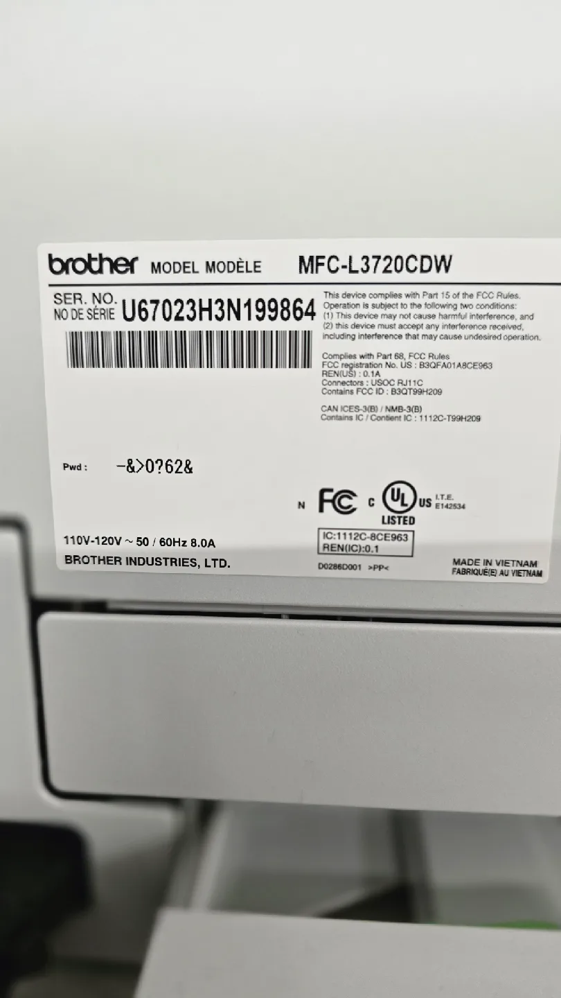 Brother MFC-L3720CDW Colour Laser Printer image indicator(3)