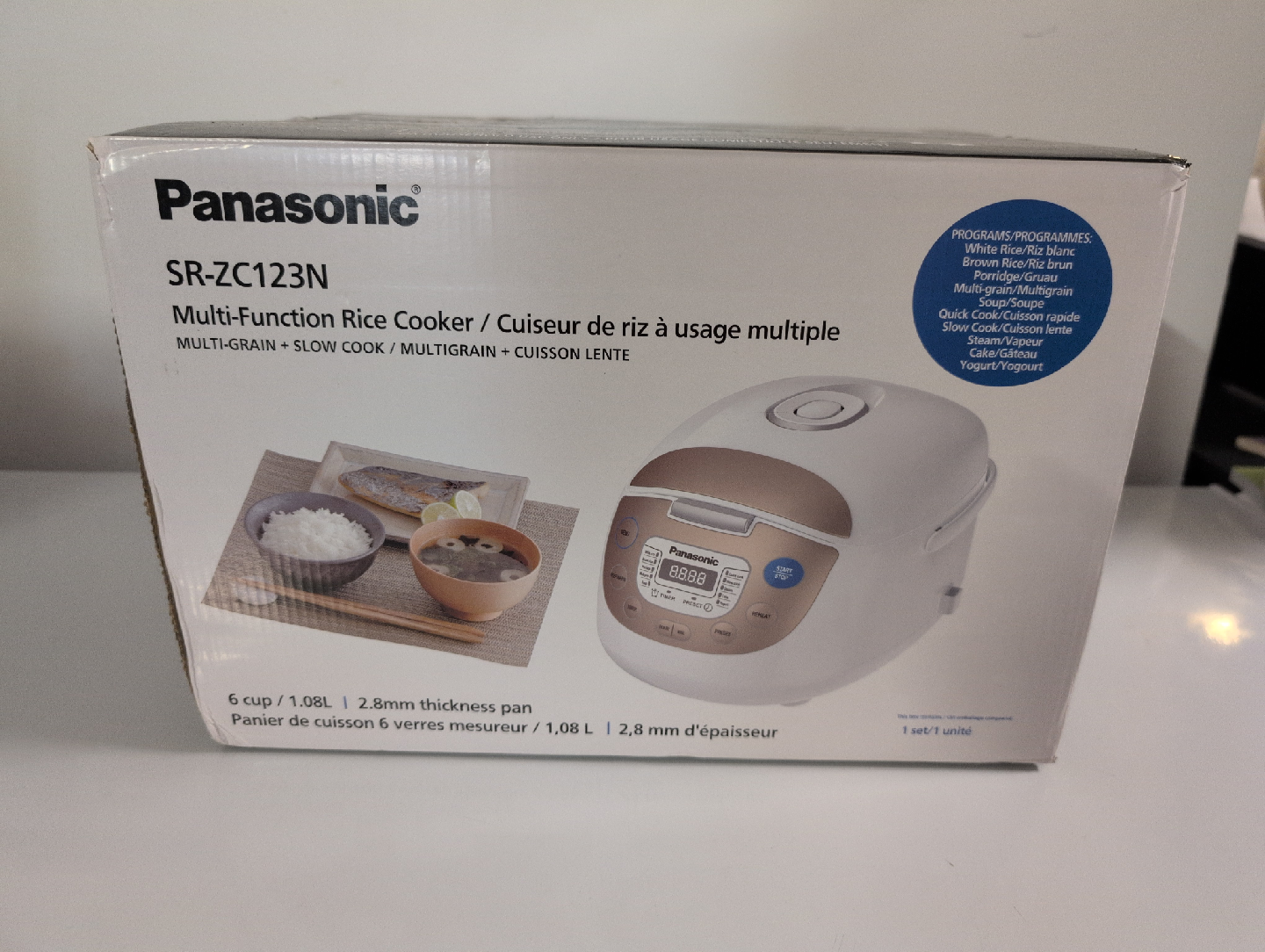 Panasonic SR-ZC123N Multi-Function Rice Cooker - New
