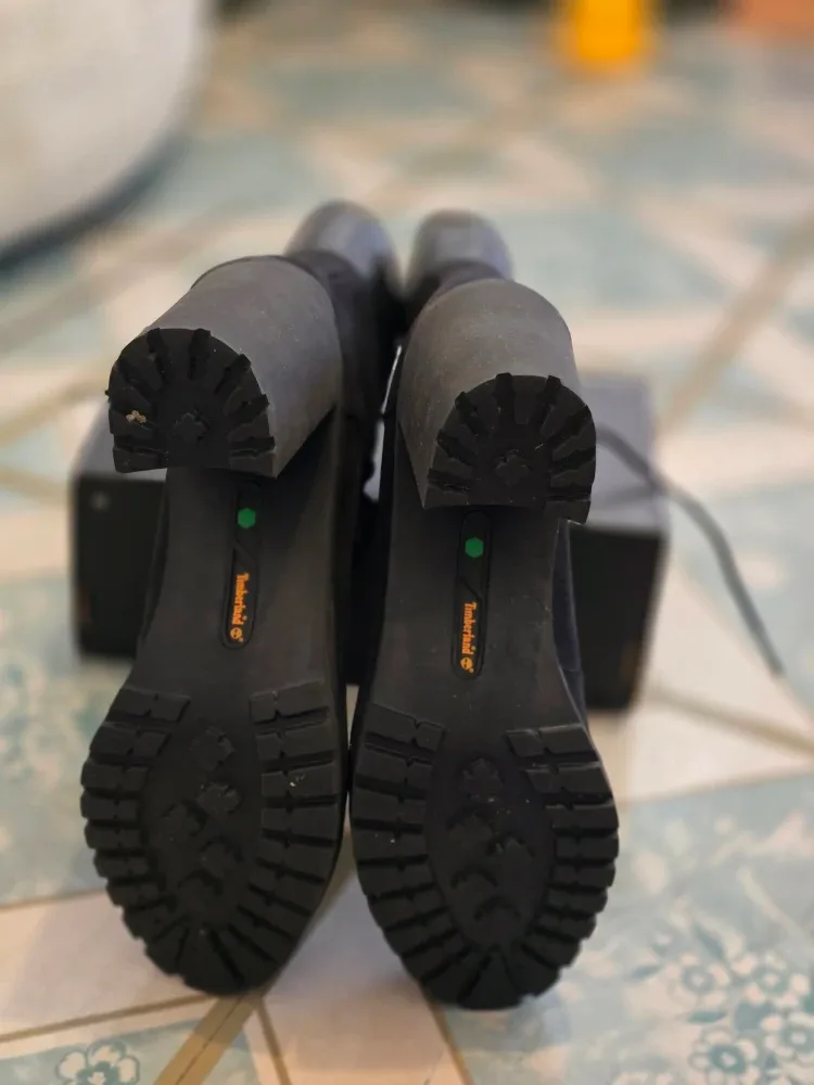 Timberland Black Suede Heeled Boots