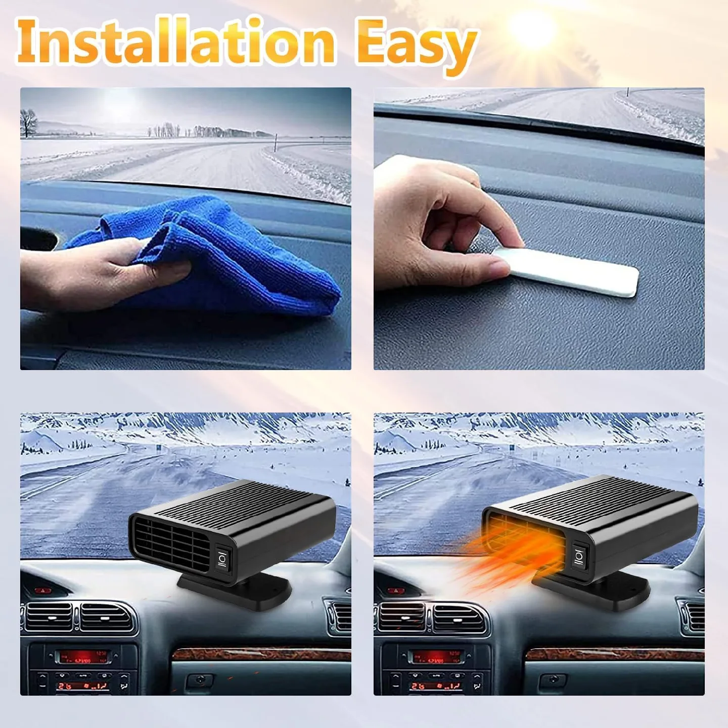Car Heater, 12V Car Heaters for Vehicle Anti-Fog Plug image indicator(7)