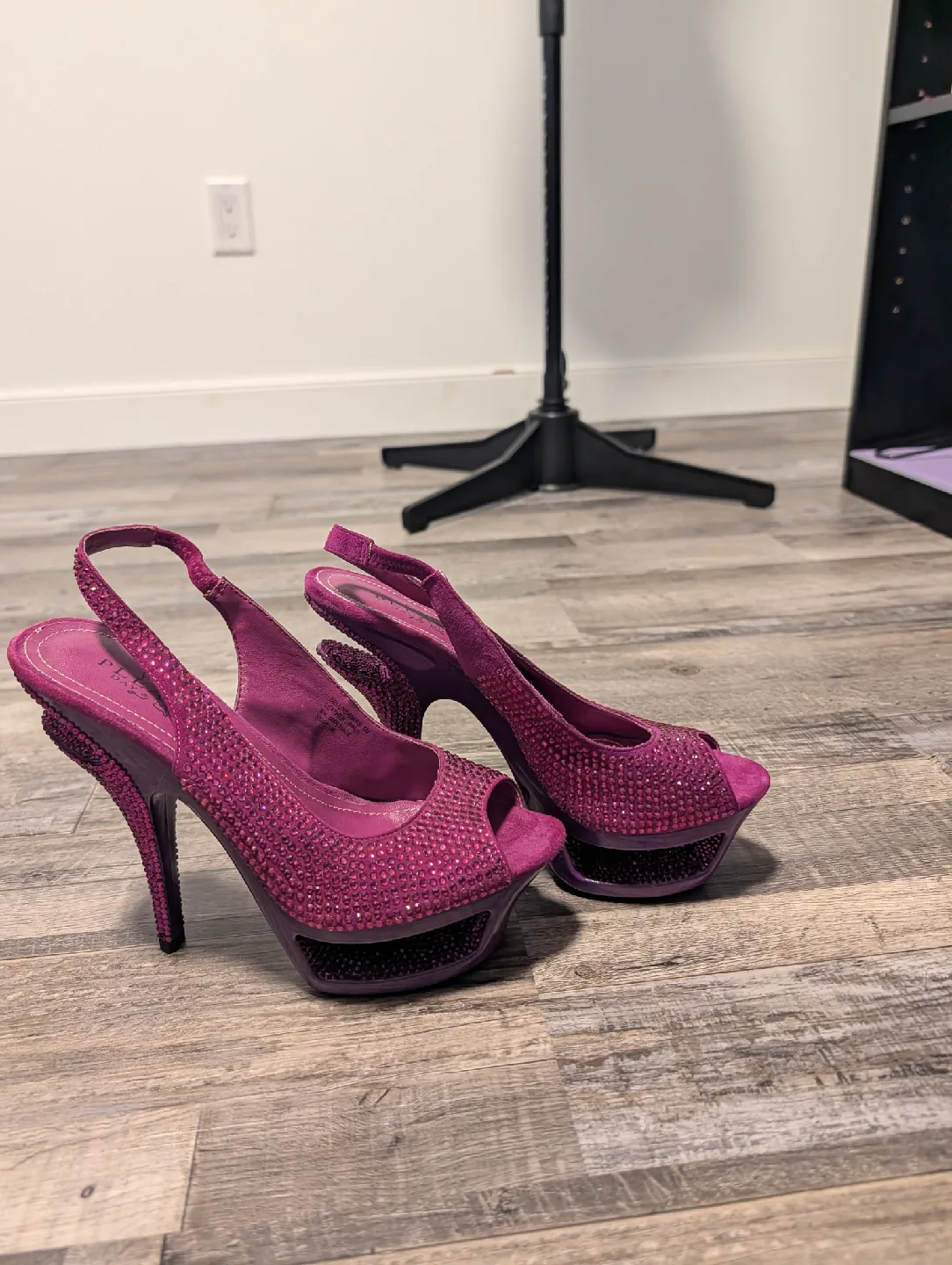 Purple Rhinestone Heels, Size 8 image indicator(2)