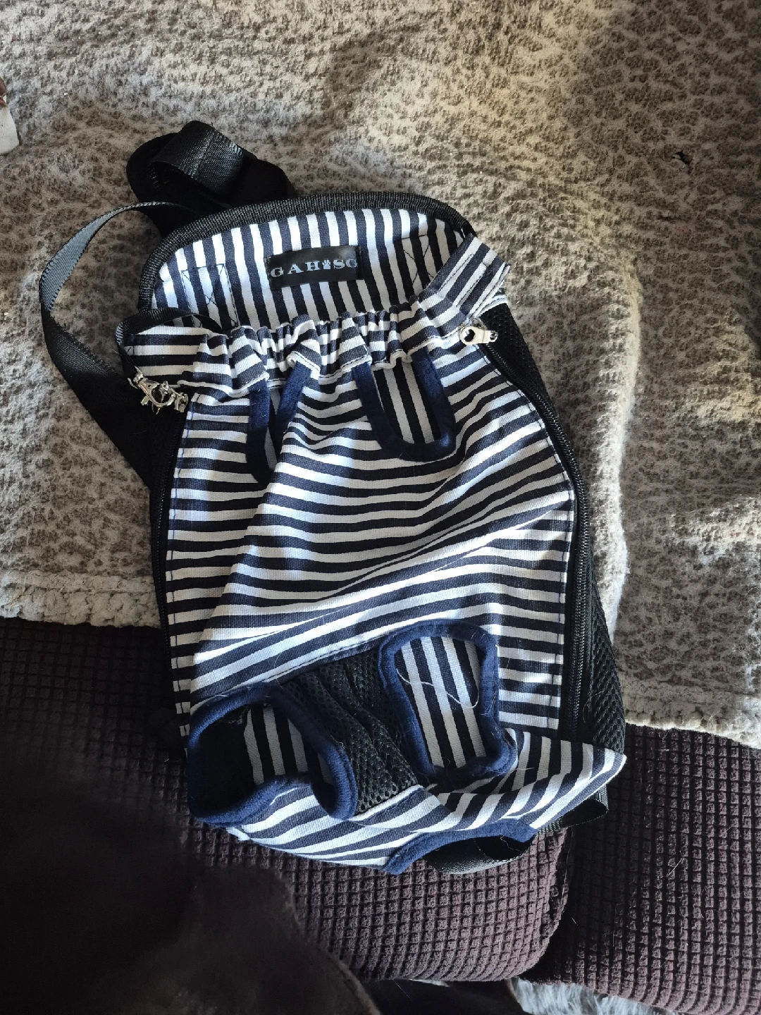 Striped Pet Carrier Backpack