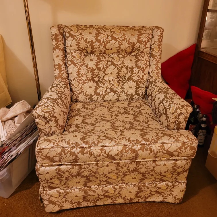 1960s Kroehler Floral Sofa and Armchair Set image indicator(2)