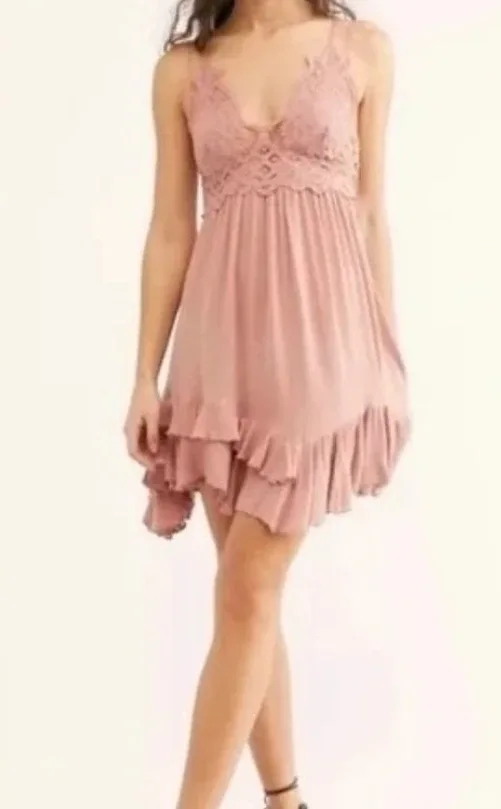 NWT Pink Free People One Adella Slip Sundress Size XS image indicator(7)