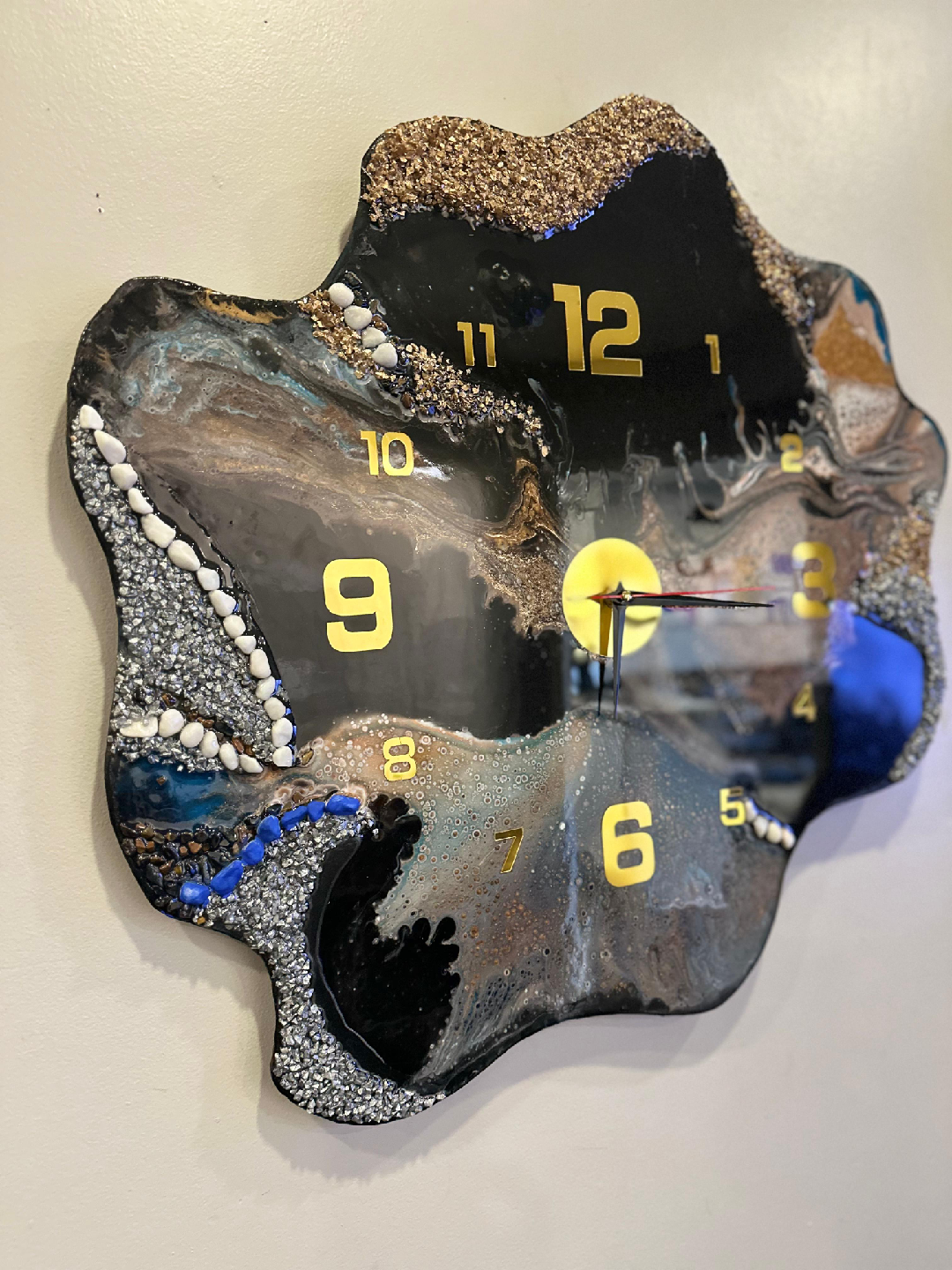Handmade Resin Wall Clock - photo 2