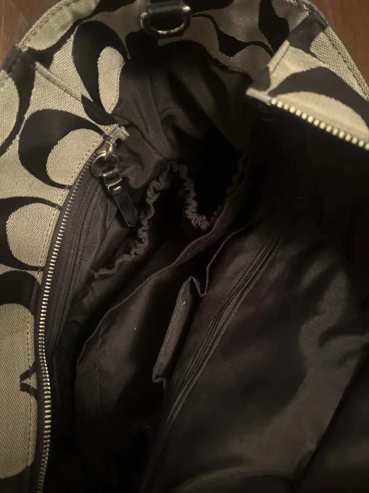 Coach Black/Beige Tote Bag with Strap image indicator(10)