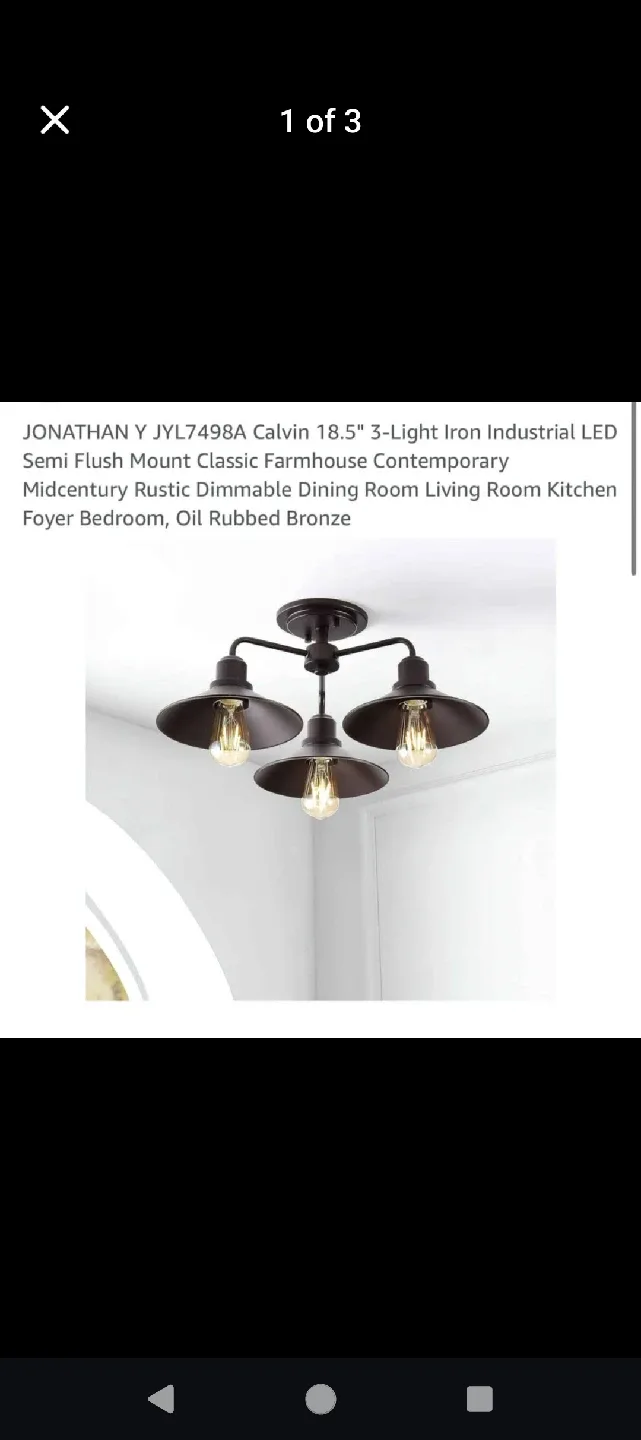 3 light semi flush light*new* thumbnail