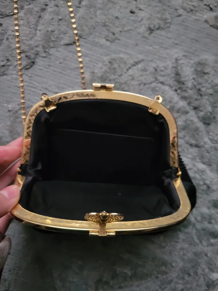 Black Pleated Evening Bag image indicator(4)