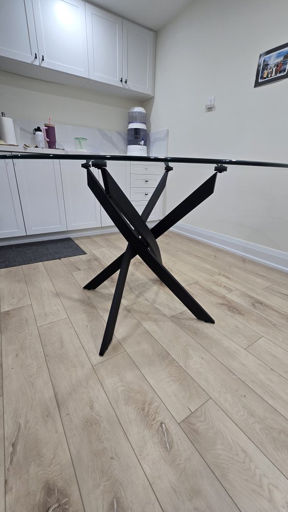 Glass Round Dining Table