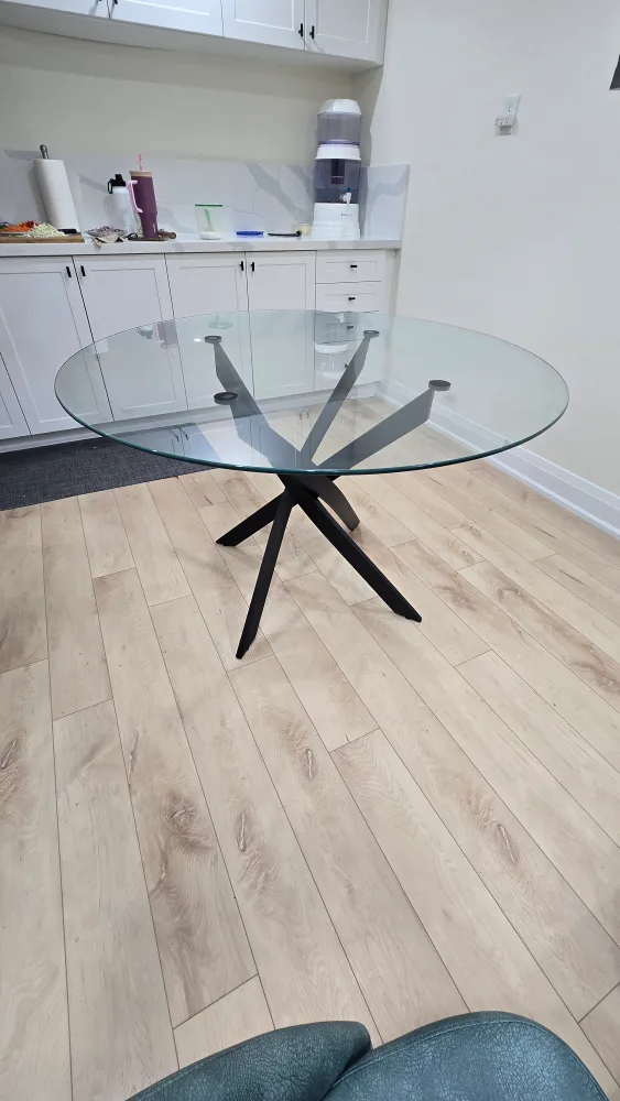 Glass Round Dining Table image indicator(2)