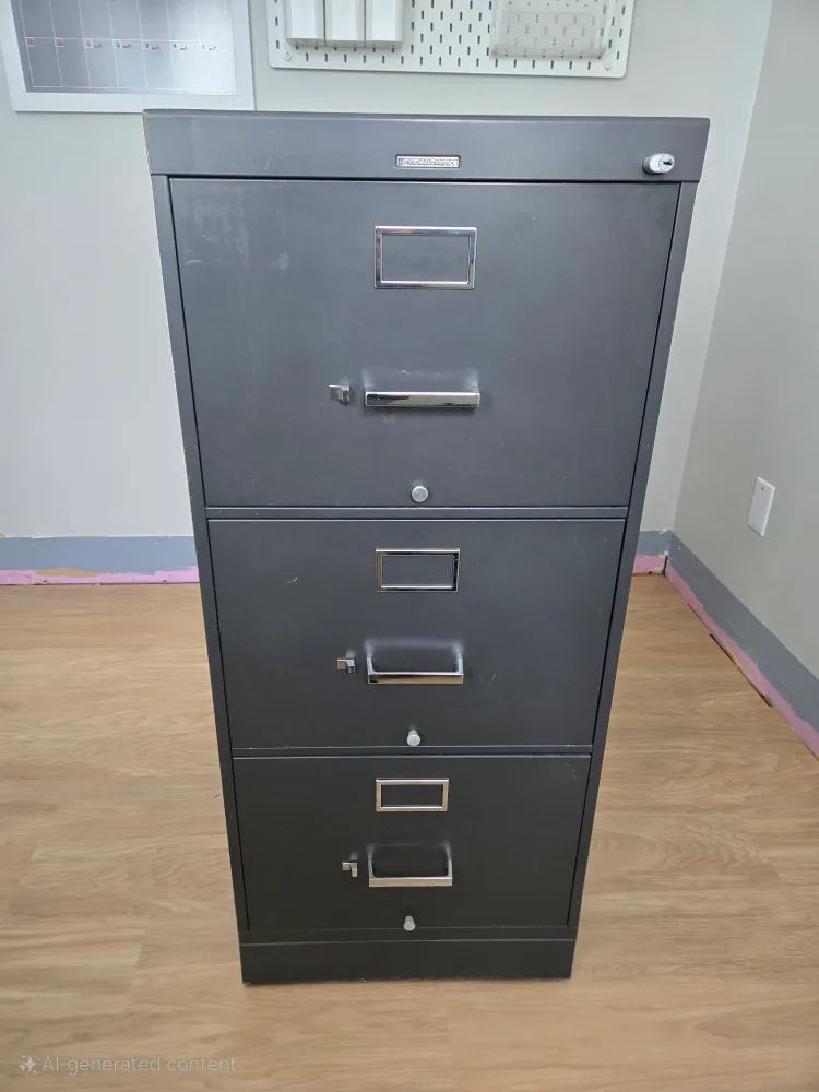 4-Drawer Filing Cabinet - Grey thumbnail
