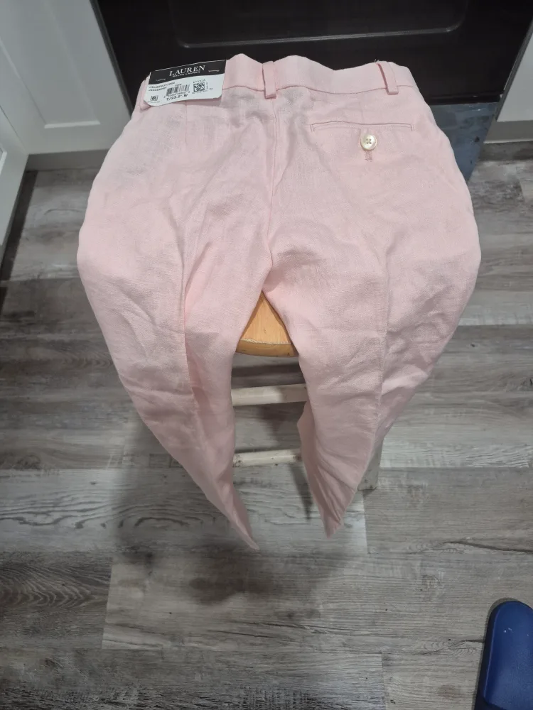 Lauren Ralph Lauren Pink Linen Pants - Size 7/23.5 image indicator(4)