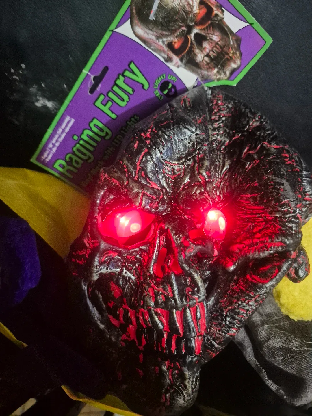 Raging Fury Vinyl Mask with LED Lights thumbnail
