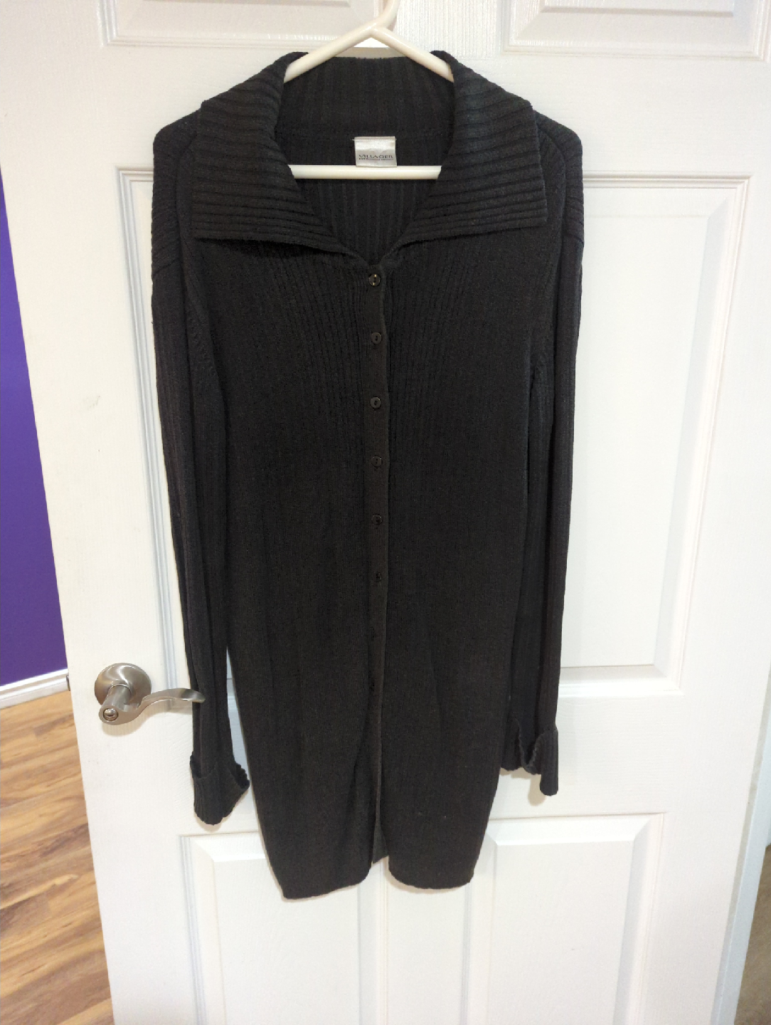 Villager Black Knit Cardigan