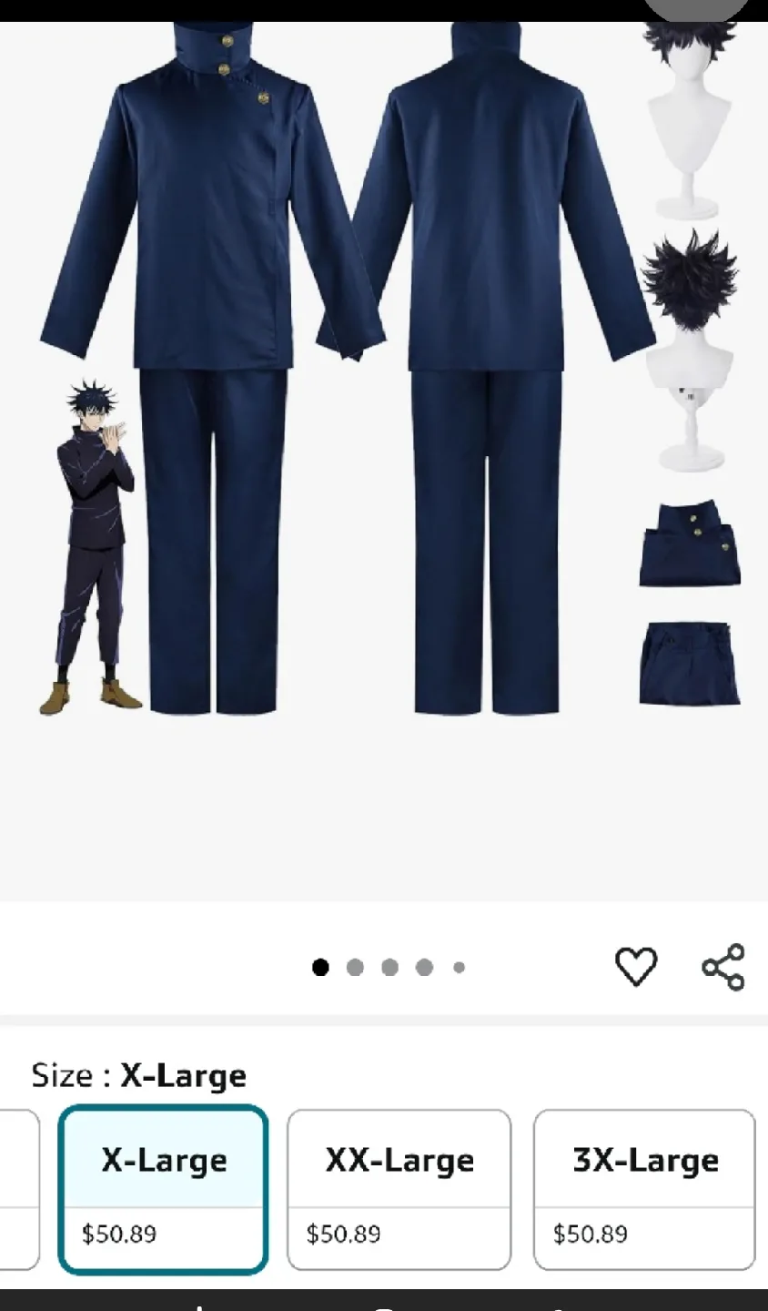 Halloween Costume! Anime Fushiguro Megumi Cosplay Costume - XL image indicator(4)