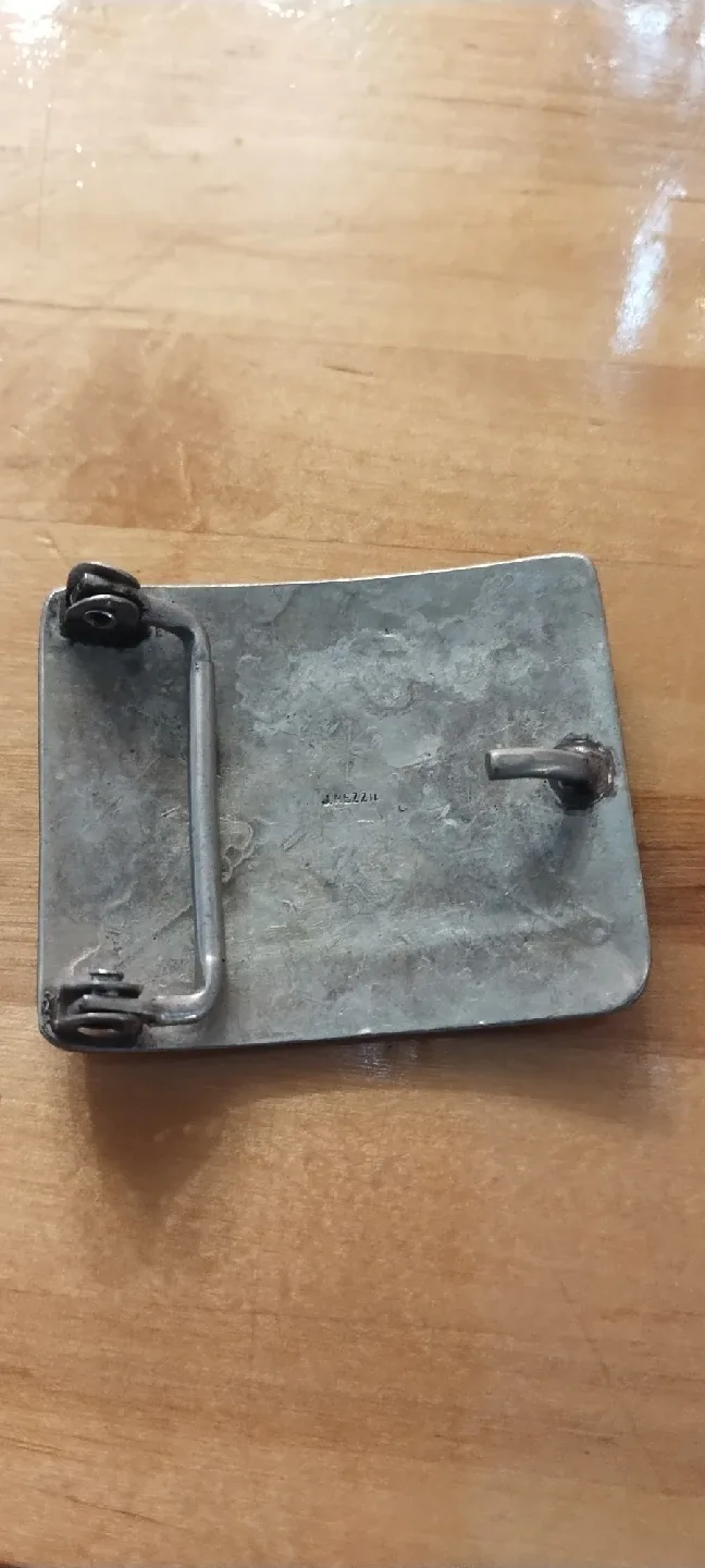 Vintage Turquoise & Coral Inlay Money Clip & Belt Buckle image indicator(3)