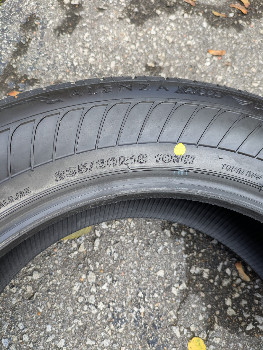 Bridgestone Alenza Tires - 235/60R18 - photo 3