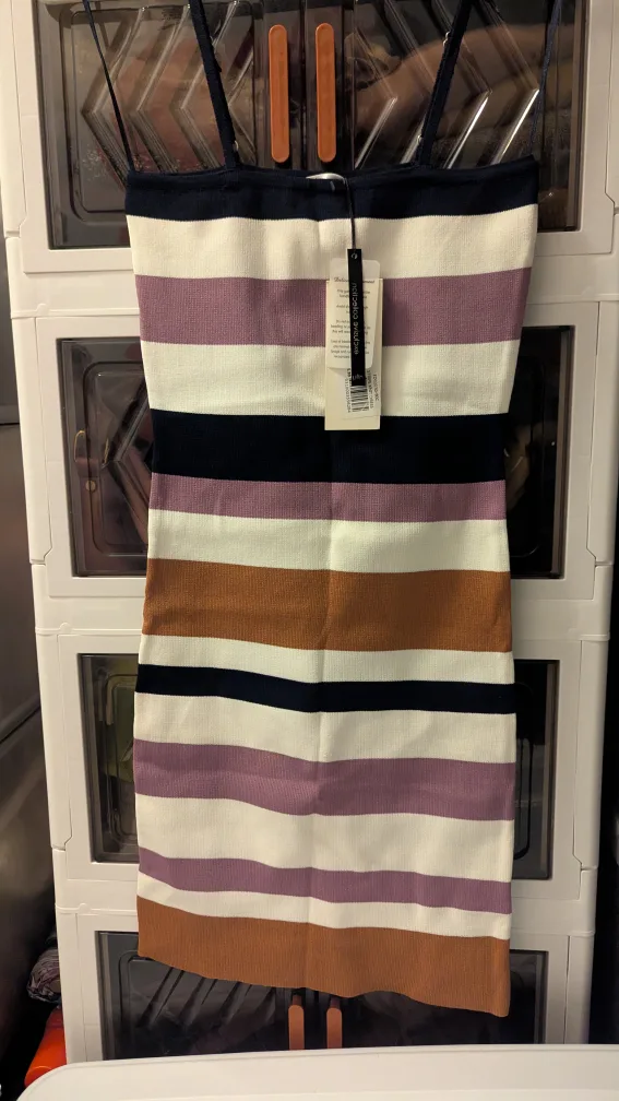 NWT Multicolor Stripe Knit Dress - Size S image indicator(2)