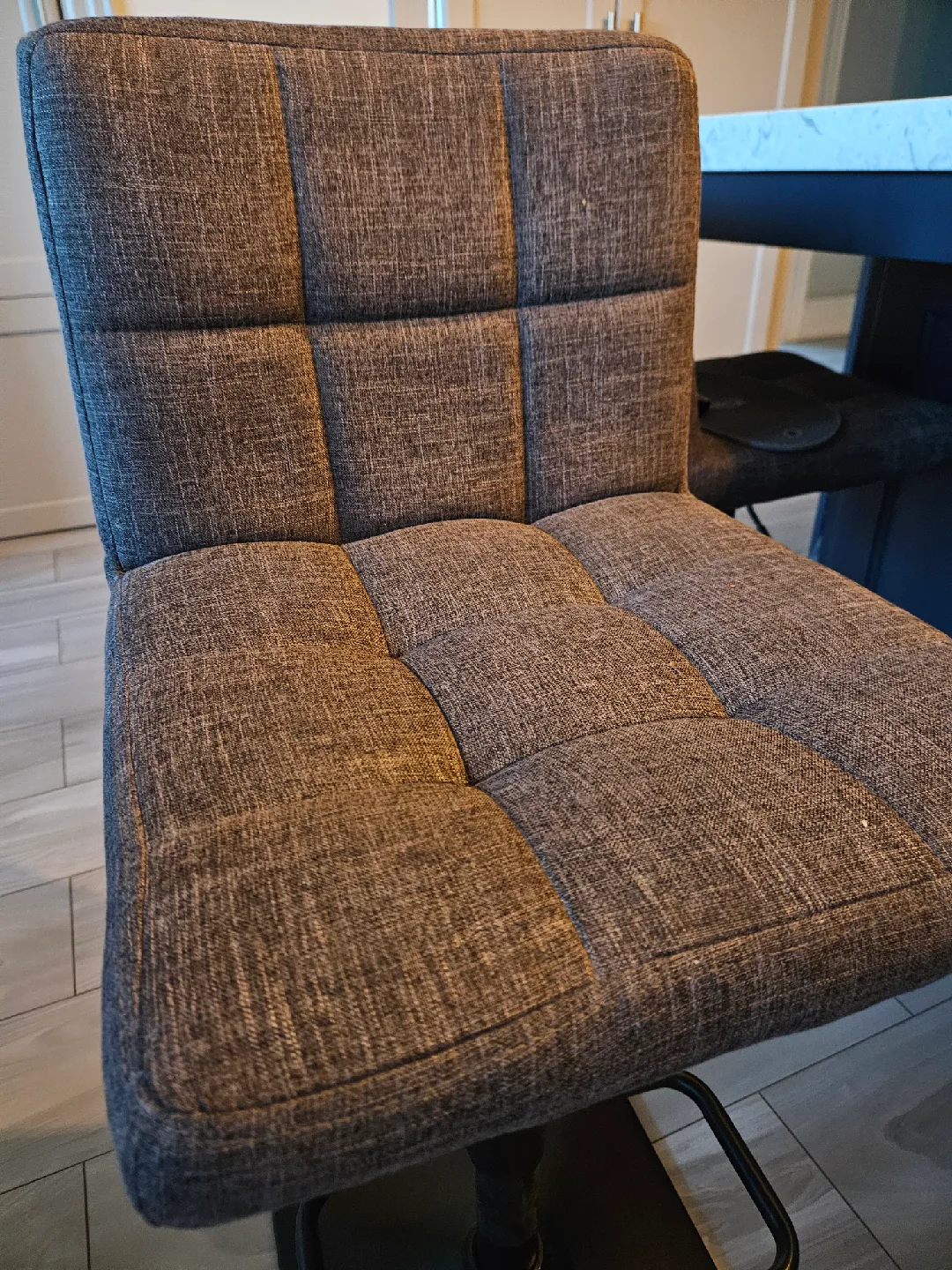 Adjustable Height Bar Stool - Grey Fabric $30 each!! image indicator(2)