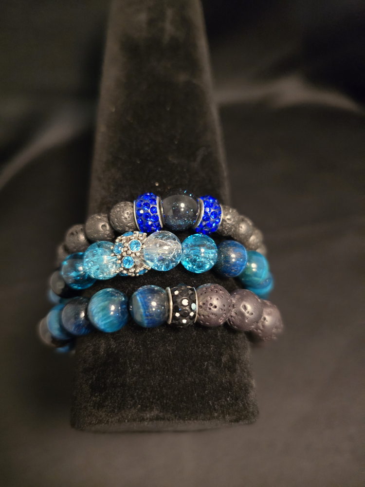 Handmade Beaded Bracelets - Set of 3
