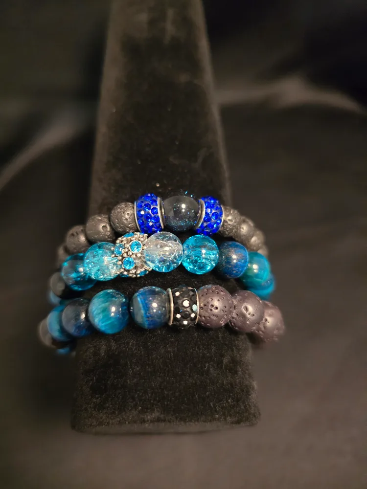 Handmade Beaded Bracelets - Set of 3 thumbnail