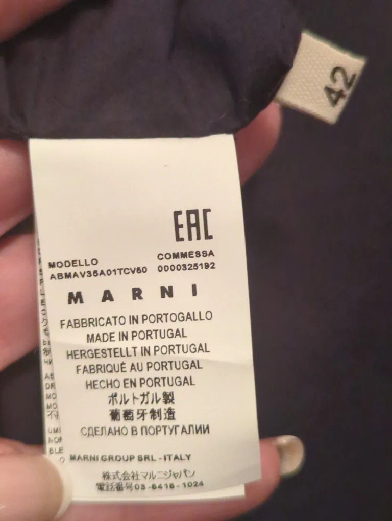 Marni Navy Ruffle Collar Dress image indicator(8)