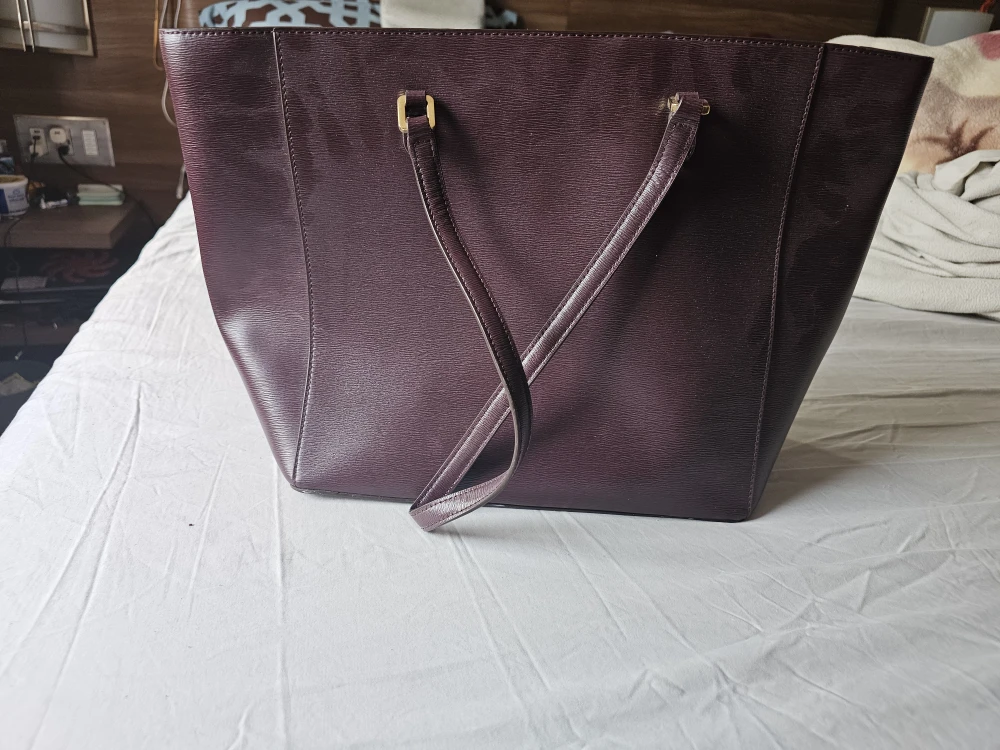 Ralph Lauren Purple Leather Tote Bag - photo 2