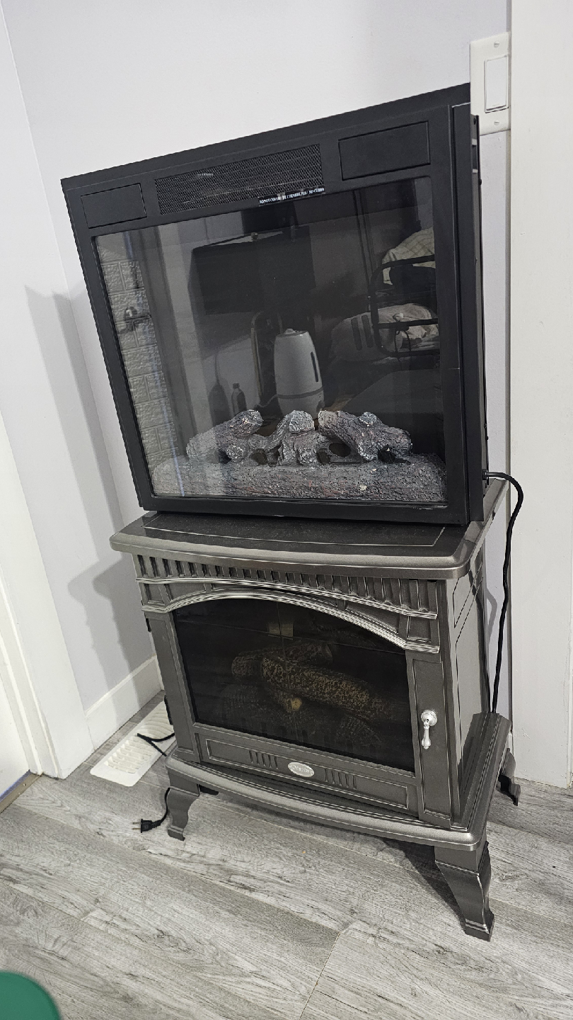 Electric Fireplace with Stove